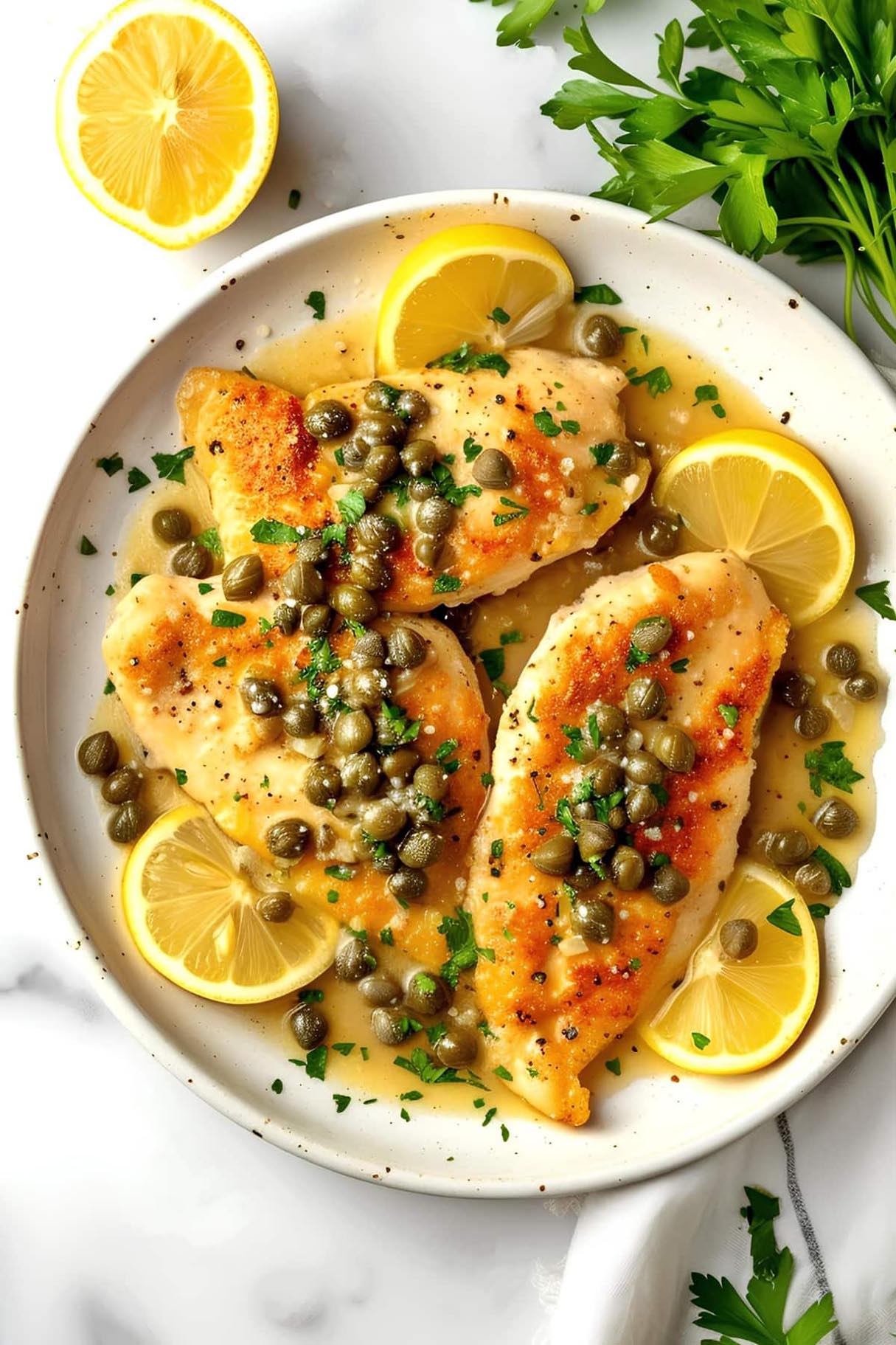 Easy Chicken Breasts Piccata Recipe with Lemon Butter Sauce