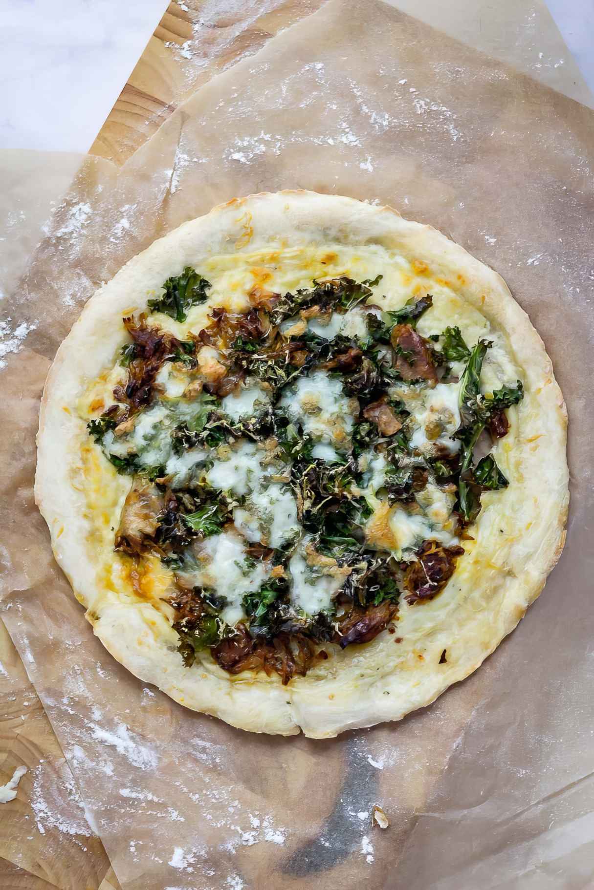 Homemade Leftover Pulled Pork Pizza Recipe with Kale