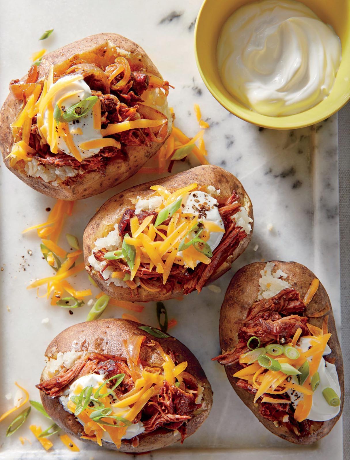 Roast Beef Stuffed Baked Potatoes