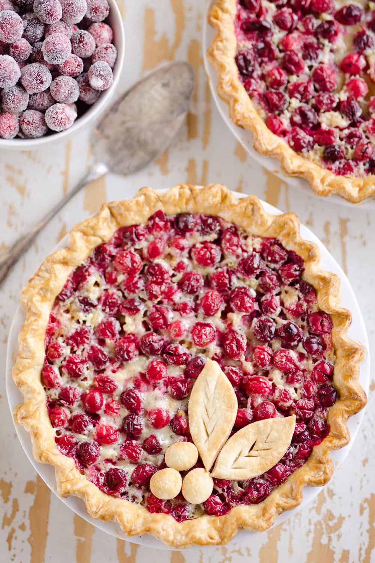 Cranberry Orange Custard Pie