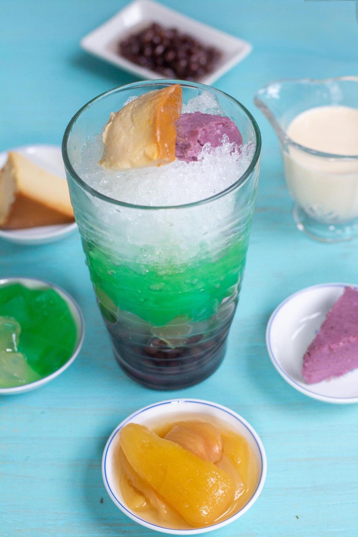 Halo-Halo (Shaved Ice) - Filipino Dessert Recipe (used Pandan and Tapioca)