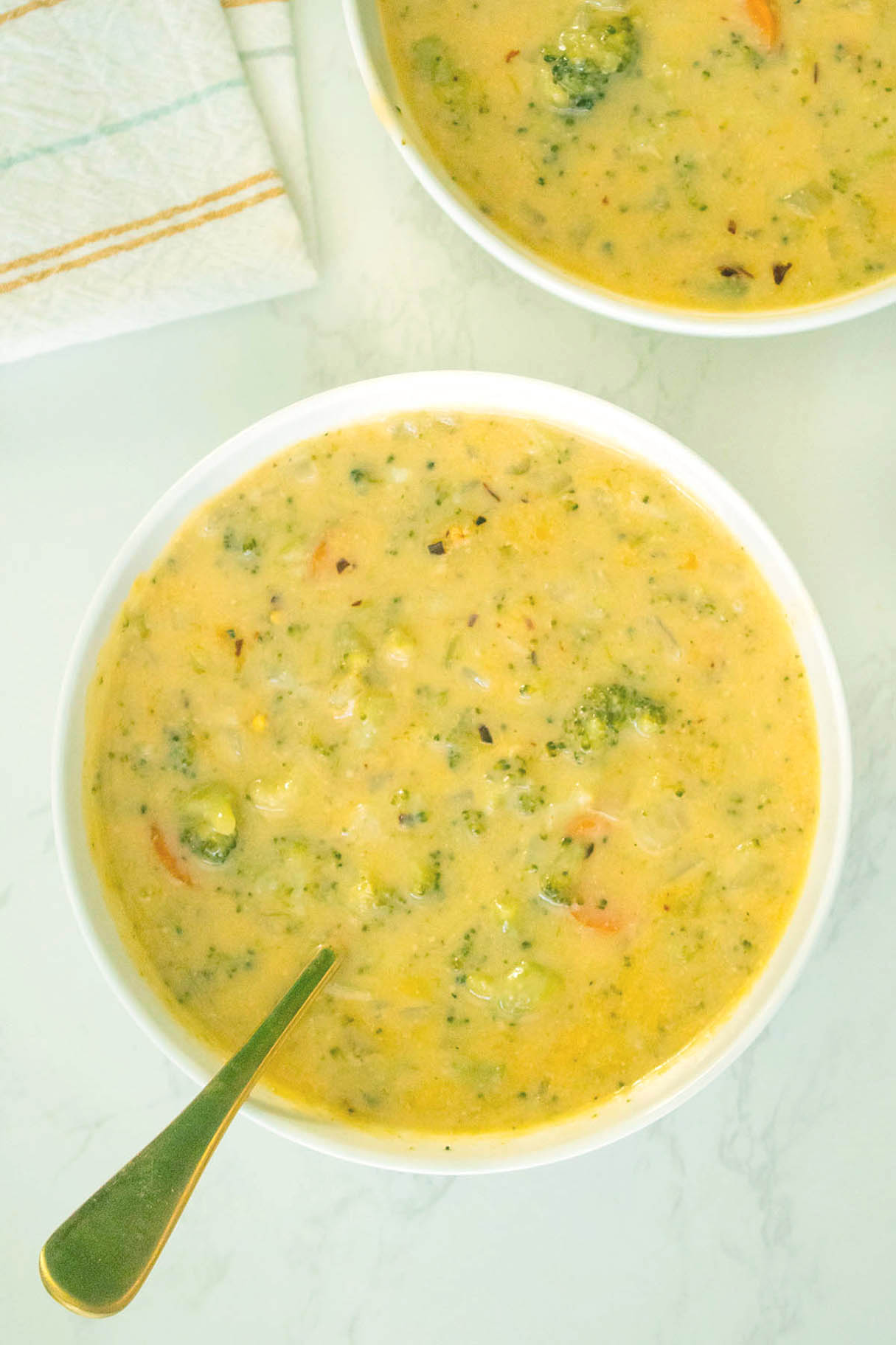 Make Broccoli Cheddar Soup Recipe using Pressure Cooker