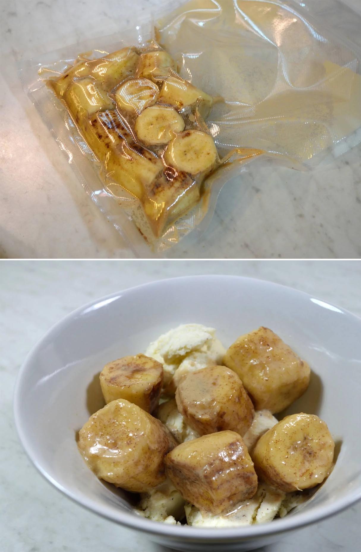 Sous Vide Bananas Foster