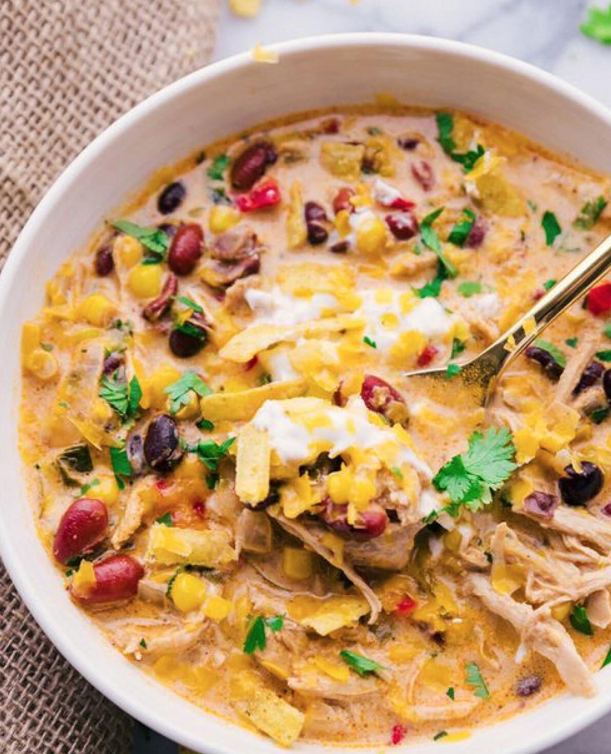 Crockpot Chicken Tortilla Soup