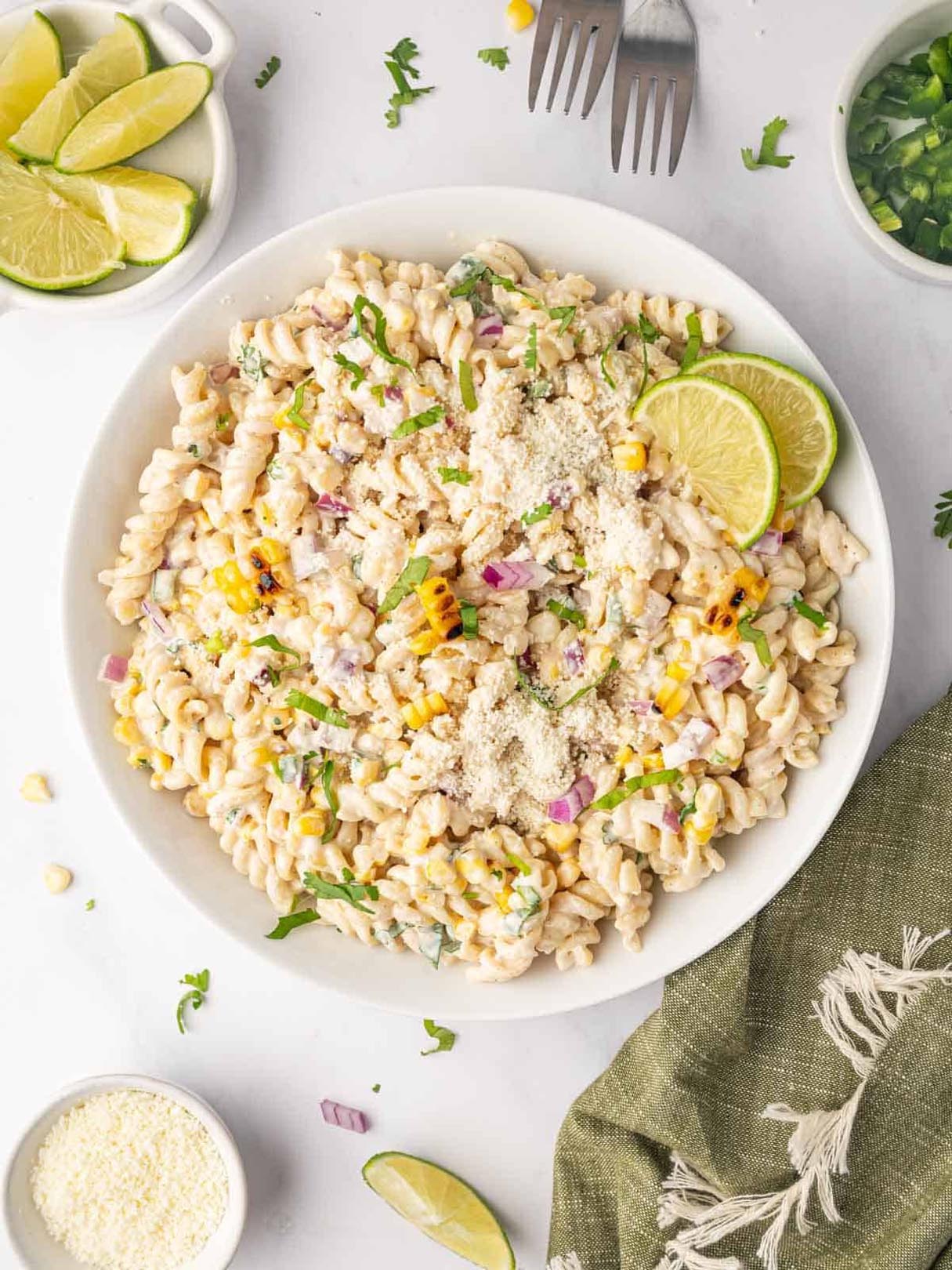 How to Make Mexican Street Corn Pasta Salad