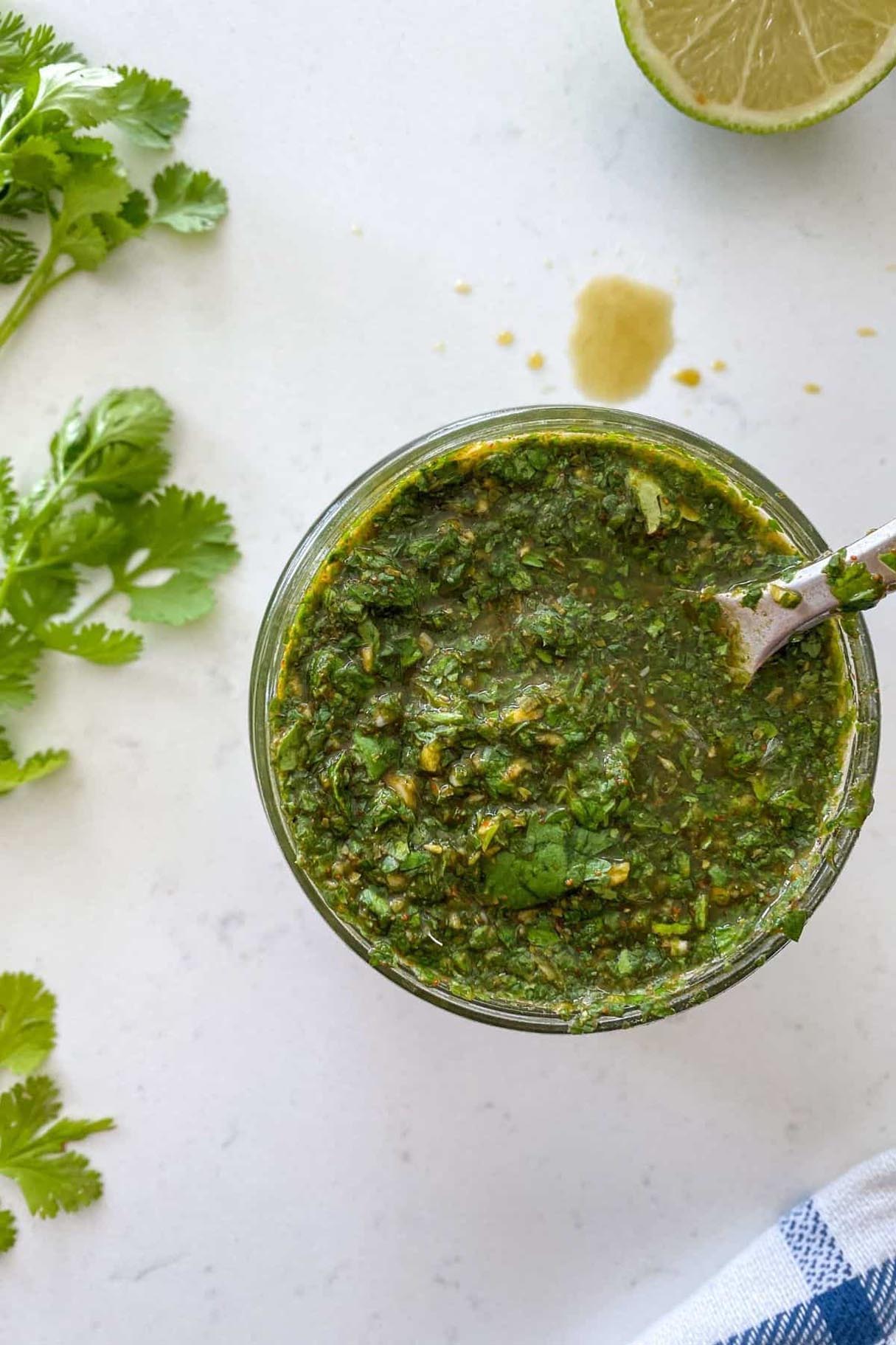 Oil Free Chimichurri Sauce [Healthy]
