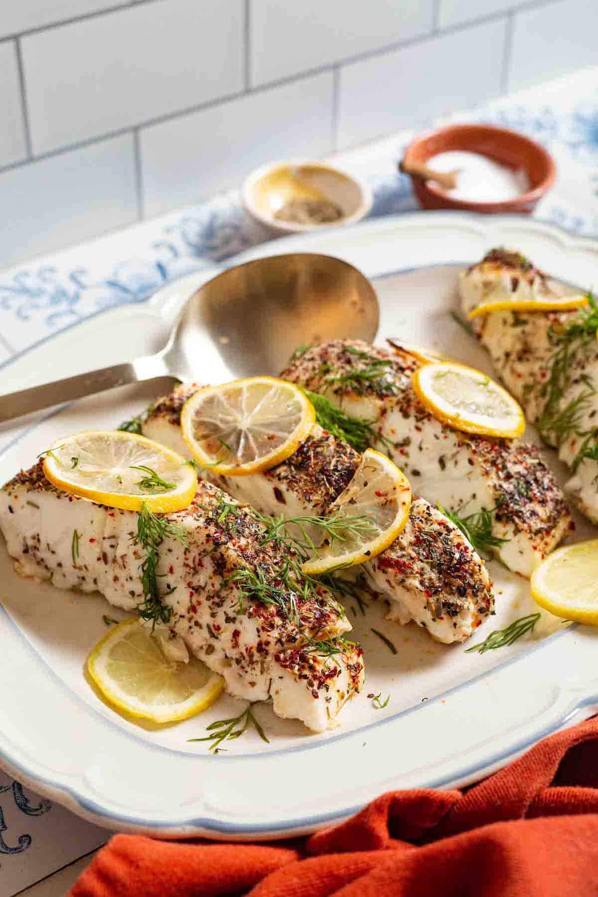 Quick and Elegant Baked Halibut with Lemon and Dill