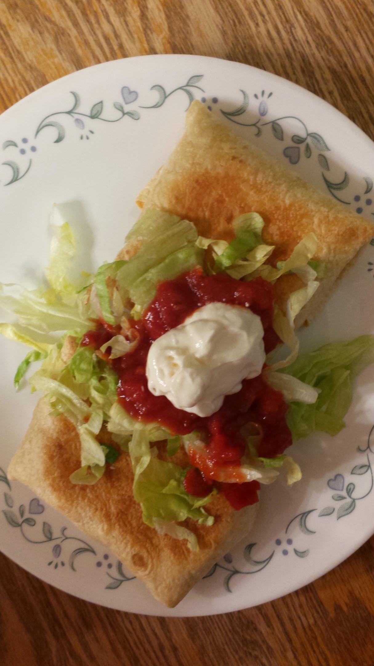 Baked Breakfast Chimichangas