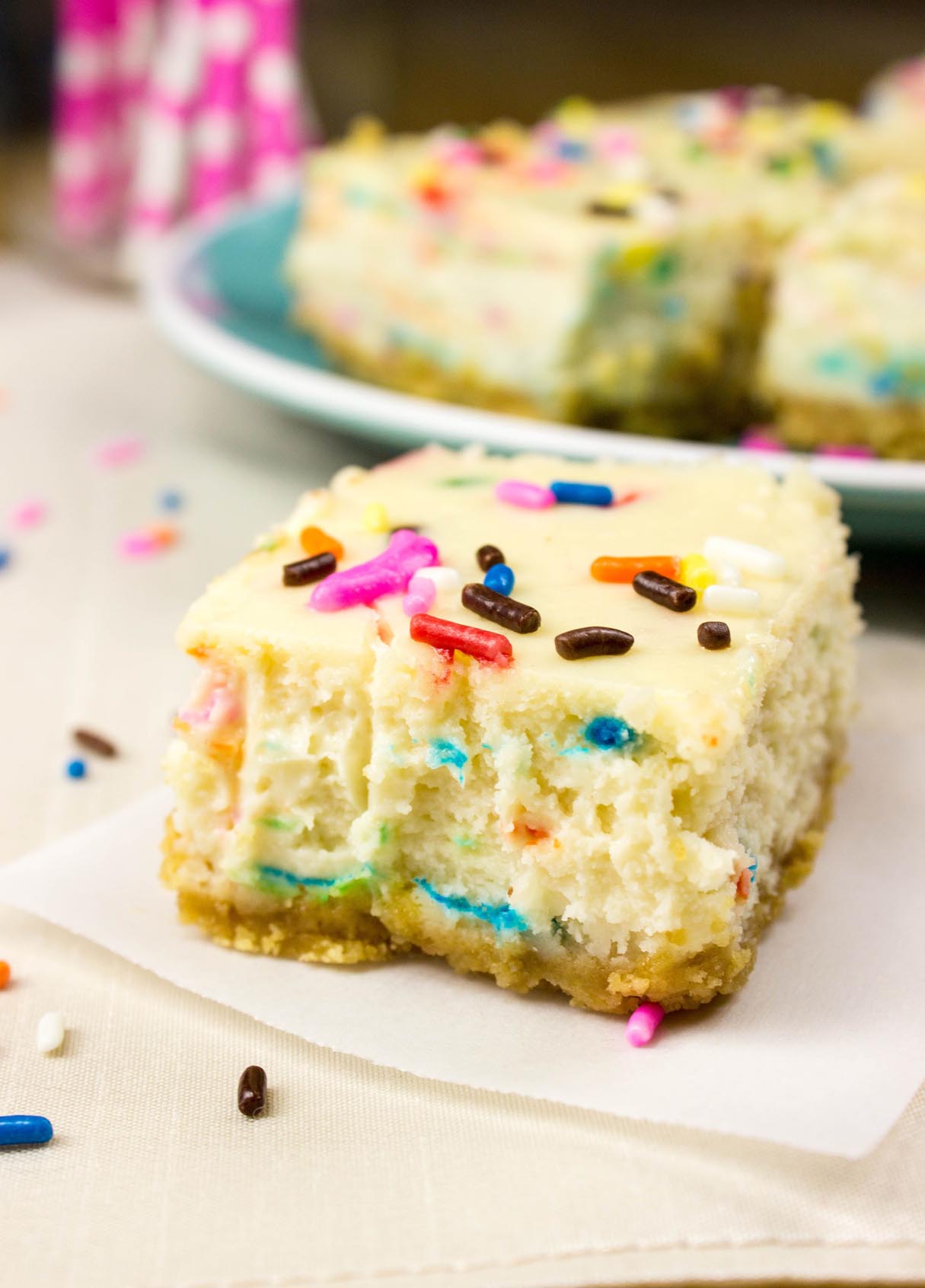 Confetti Cake Batter Brownies