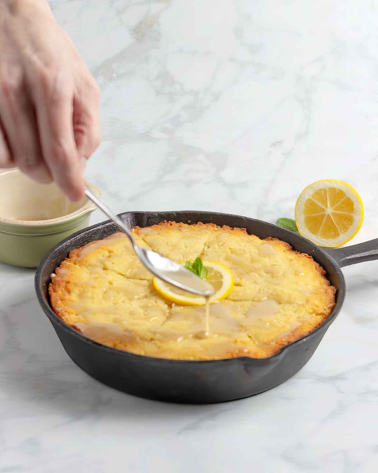 Keto Lemon Skillet Cake
