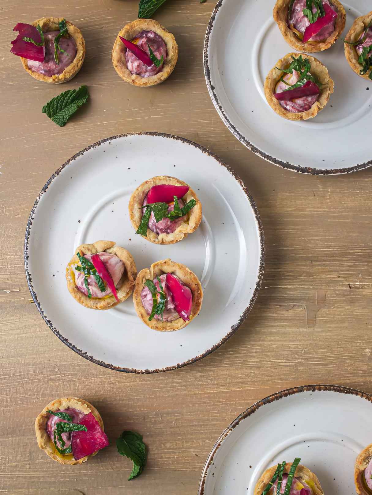 Savory Plum and Goat Cheese Tarts