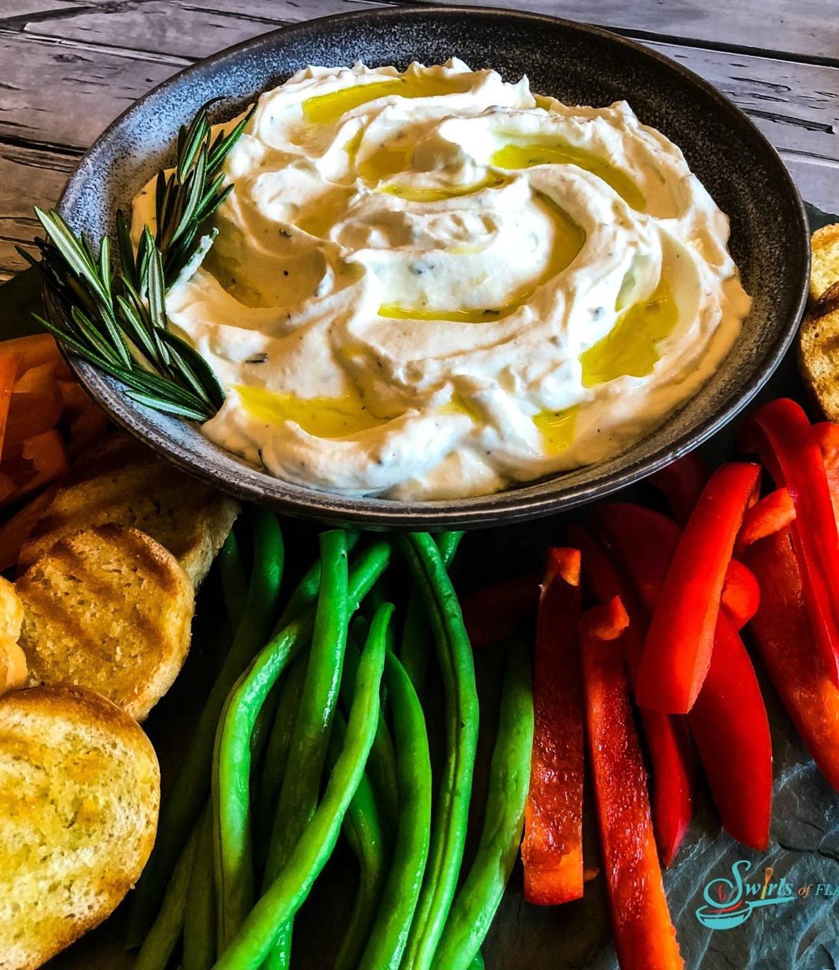Whipped Ricotta Dip with Rosemary and Lemon