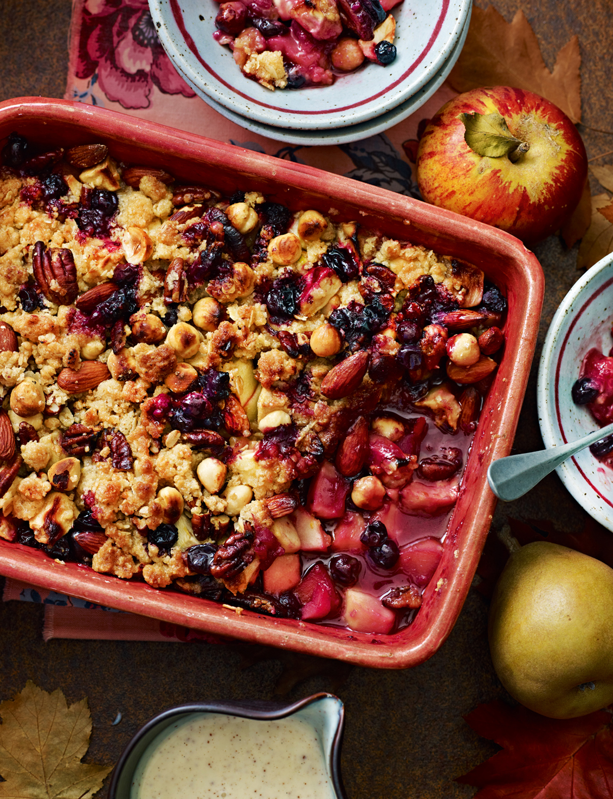 Apple and Blueberry Crumble