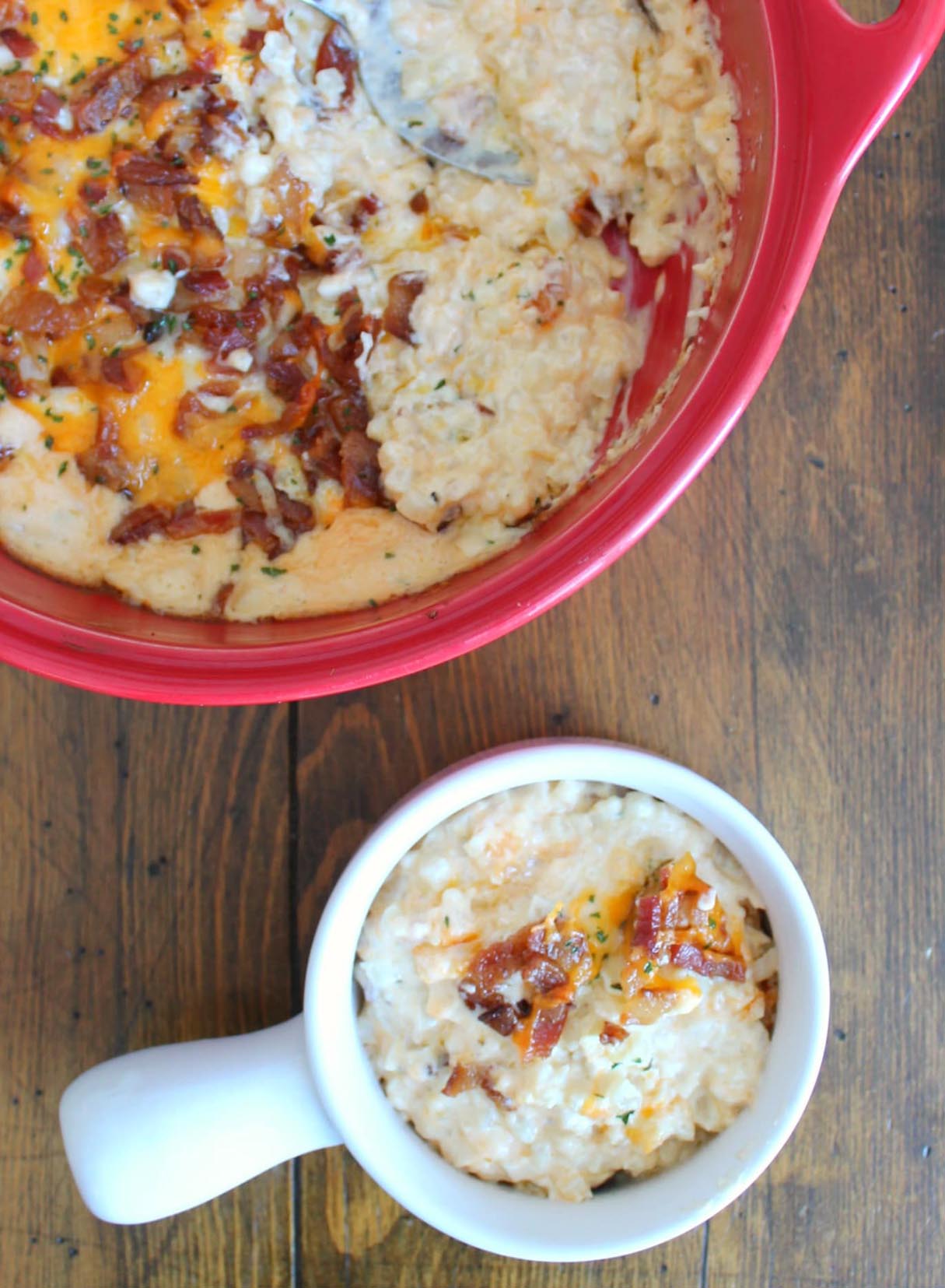 Cheesy Cauliflower With Bacon