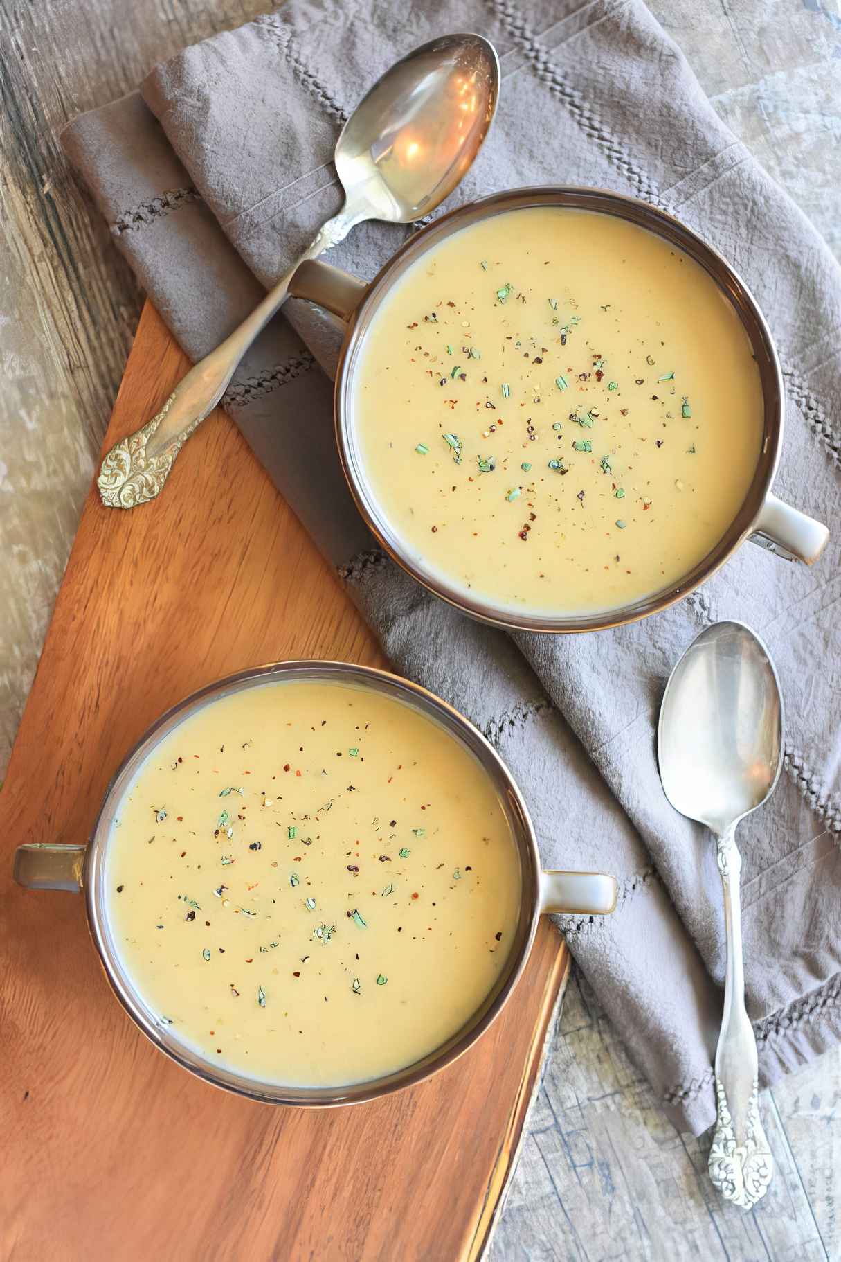 Creamy Vegan White Bean Soup [Gluten-Free, Oil-Free]