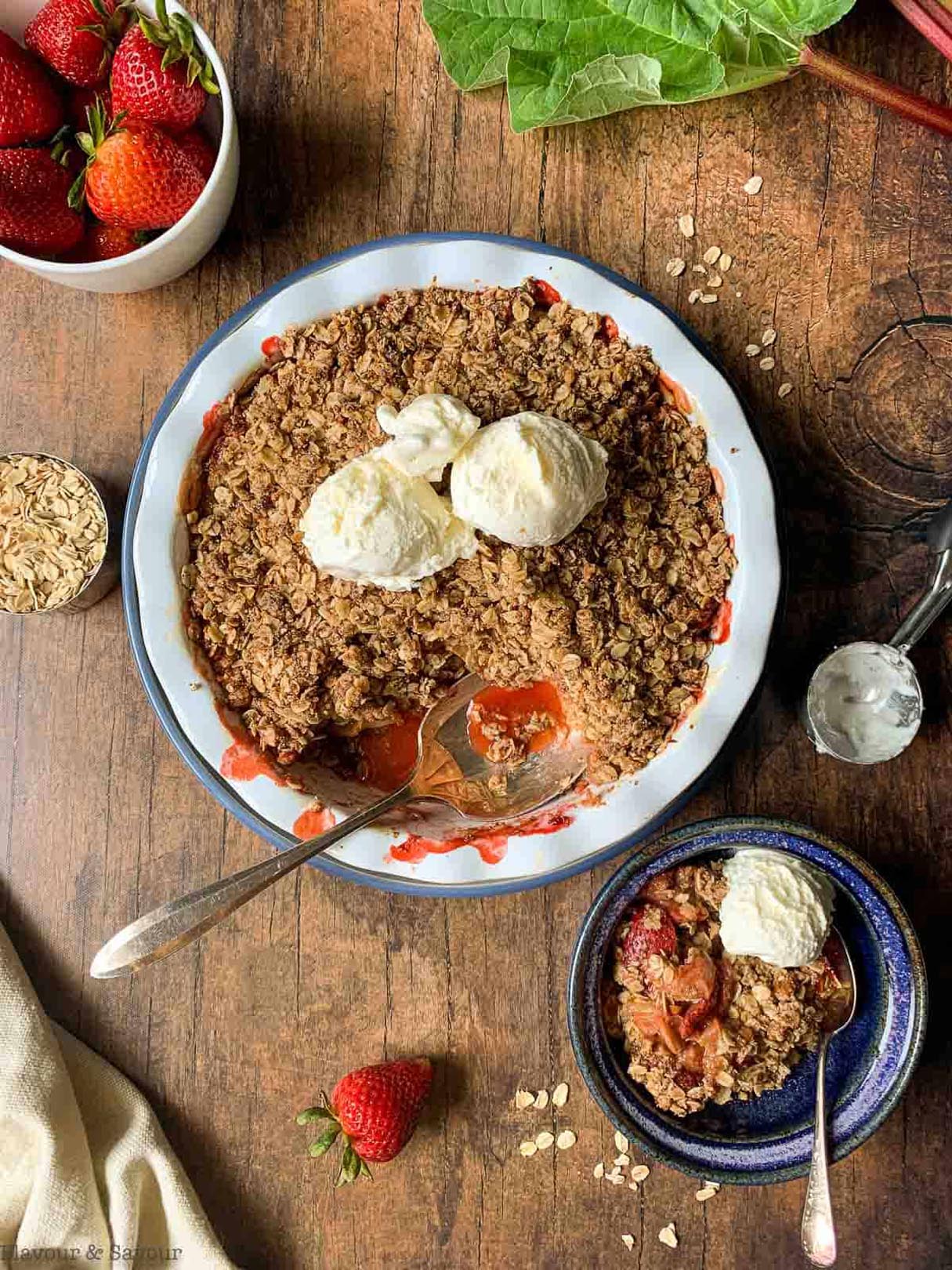 Gran Marnier Strawberry Rhubarb Crisp