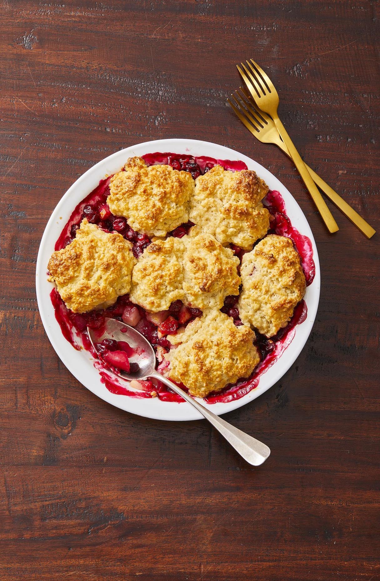 Holiday Cranberry Ginger Cobbler