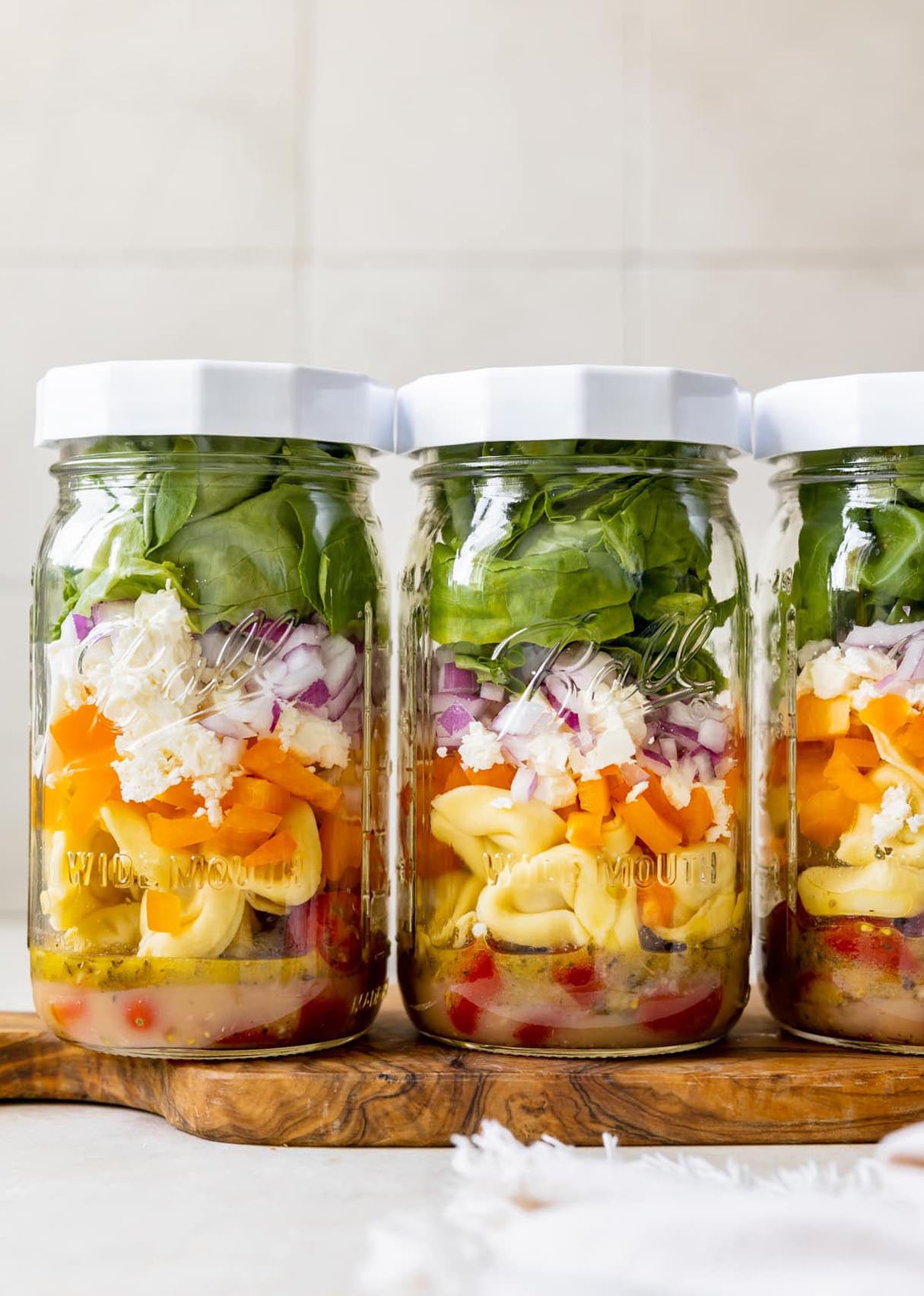 Mason Jar Salads with Maple Cider Vinaigrette [21 Day Fix]
