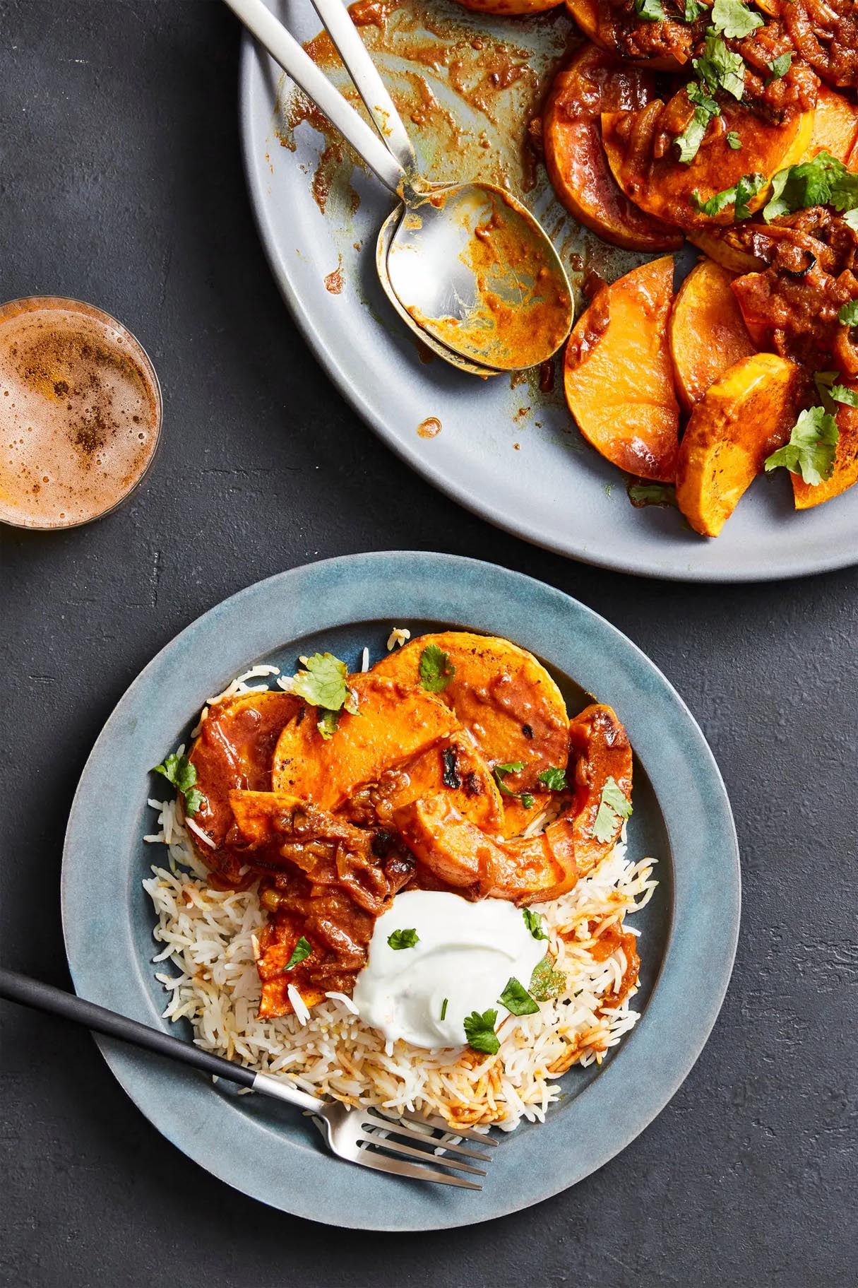Roasted Squash with Spiced Onion Gravy for Cold Days