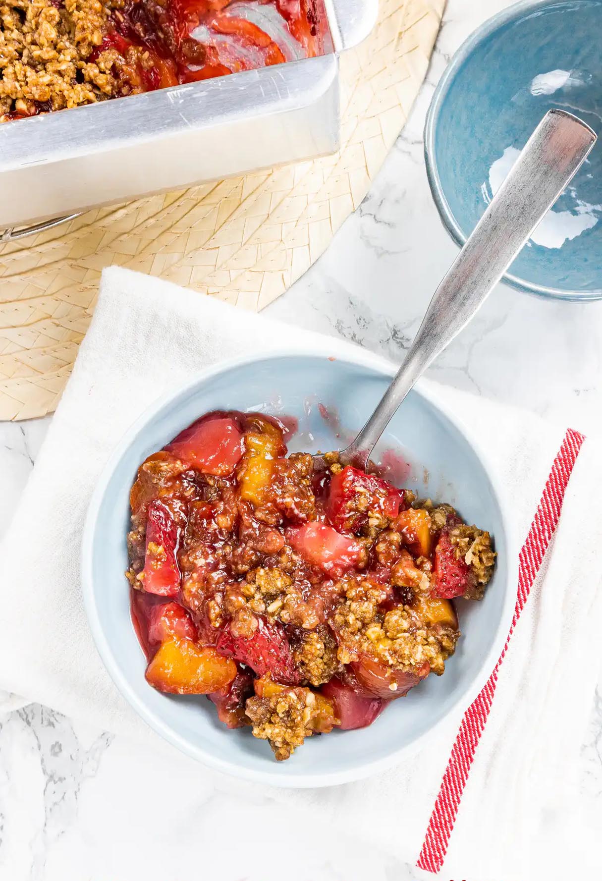 Strawberry and Peach Crisp