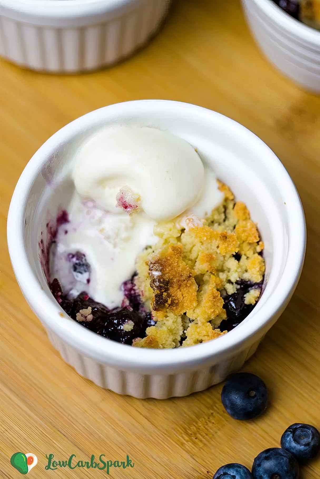 The Best Buttery Keto Blueberry Cobbler