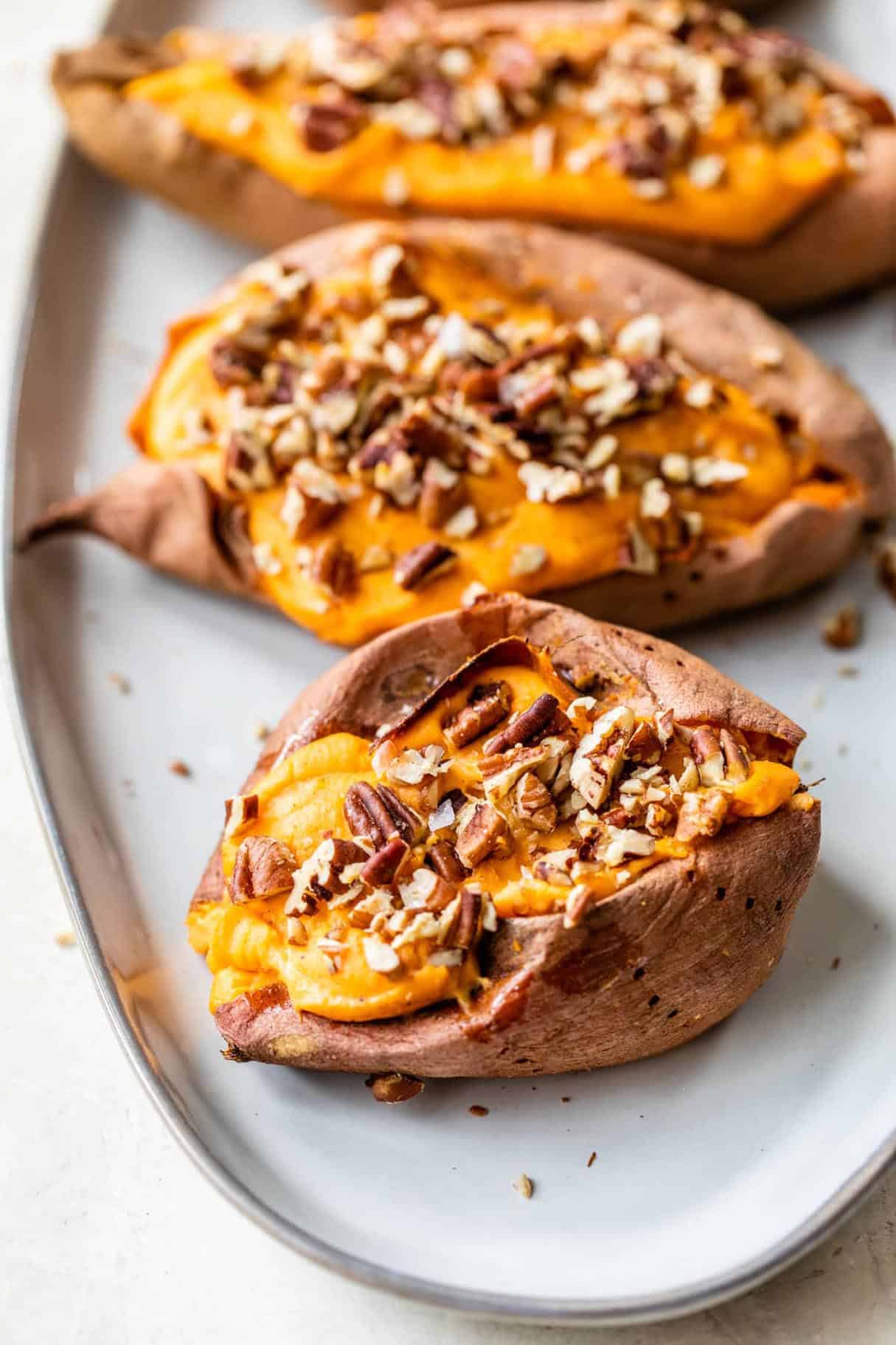 Twice-Baked Sweet Potatoes - Perfect Side for Chicken Pot Pie!