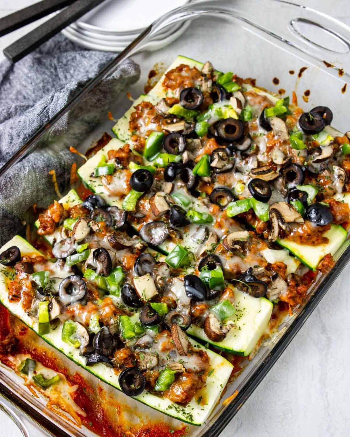 Zucchini Pizza Boats